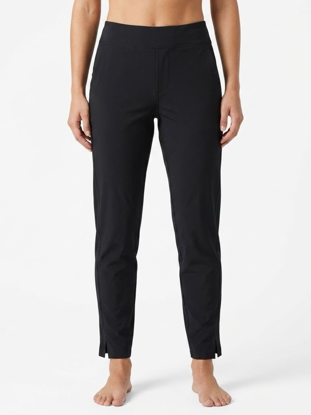 Athleta Brooklyn Ankle Pants Black Size 0 Lightweight Stretch Travel Tapered